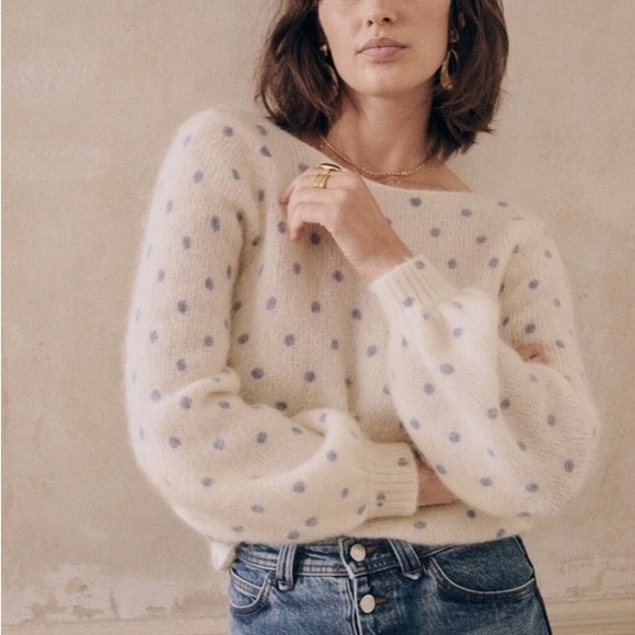 Sezane Sweaters - Sezane Alba Sweater Polka Dot Size S